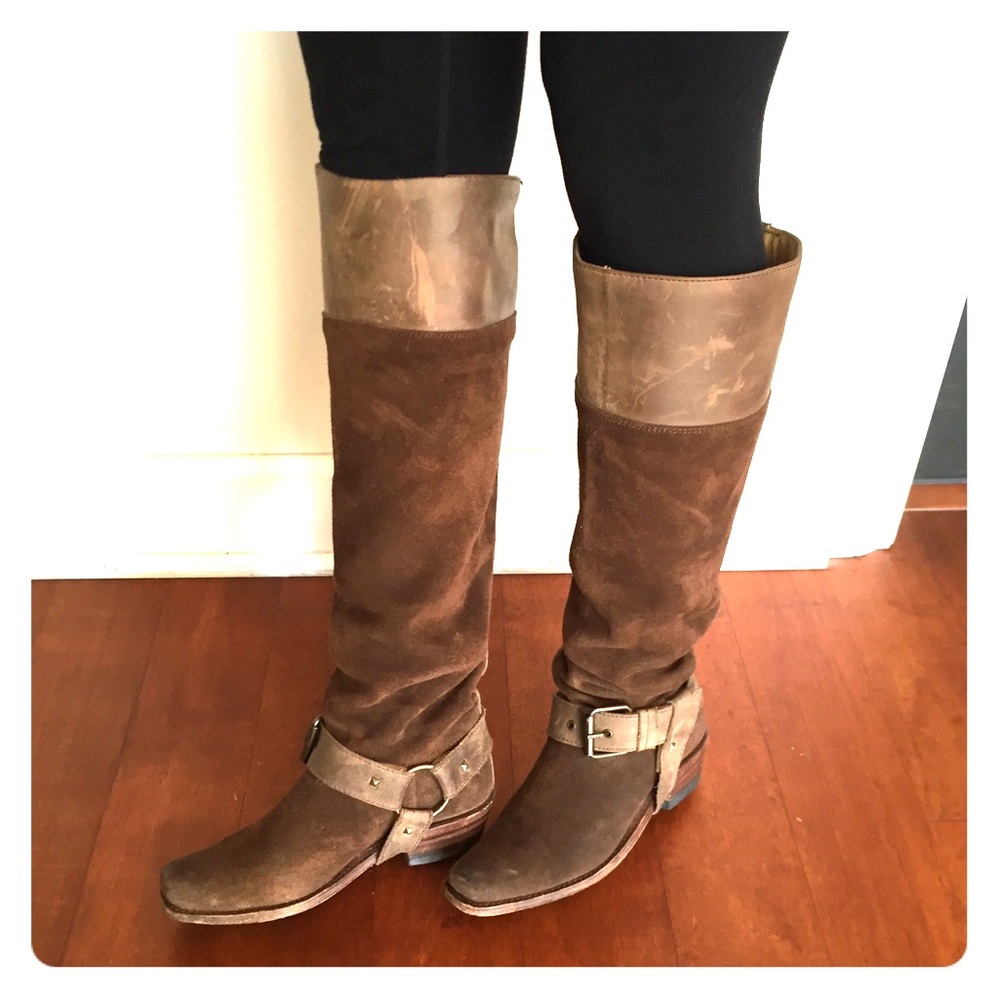 Juicy Couture, Brown Riding Boots 6, Suede, Knee